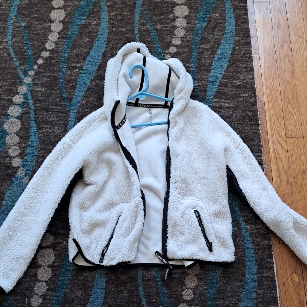 Calvin Klein Performance White and Black Puffer Jacket